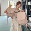 Mochila de Lona Minimalista Estilo Japonês para Mulheres, Leve, Resistente à Água, Adequada para Estudantes, Deslocamento, Uso Casual, Versátil, Disponível em Tamanhos Grande e Pequeno