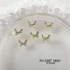 Nuevo Versátil Francés Mariposa Arte de Uñas Accesorios de Pedrería Estilo Coreano Color Sólido Alta Calidad Mariposa Pedrería Material para Uñas Venta al por Mayor