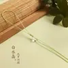Cordón para Teléfono con Diseño de Estrella y Luna, Cuerda con Colgante de Perla Plateada, Cuerda para Accesorios de Jade Semi-Terminada DIY, Cordón para Coche Hecho a Mano