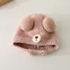Gorro de Felpa Cálido de Otoño e Invierno para Bebés Niños y Niñas, Gorro de Lana Tejida a Prueba de Viento con Protección para los Oídos, Gorro Infantil