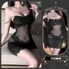 Lingerie Sexy com Renda de Tule e Design Vazado, Incluindo uma Camisola Bordada Solúvel em Água de Alta Durabilidade e uma Camisola de Dormir Justa