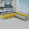 Sofás para áreas de espera de bancos y hospitales, áreas de descanso de salones de peluquería y barberías, áreas de recepción y espera, asientos tipo banco largo, 60 cm de ancho