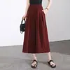 Pantalones Culotte Cortos de Moda Casual Sueltos con Puntadas Plisadas Pantalones de Pierna Ancha Elegantes Verano 2024