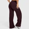 Pantalones de mujer Amazon transfronterizos, populares en Europa y América, de pierna ancha, corte holgado, realzan las caderas, adelgazantes, corte recto, para deportes, uso casual y yoga