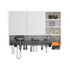 Gabinete de Espejo Inteligente para Baño Feng Shui Oculto con Espejo de Luz Secador de Pelo Multifuncional Estante de Almacenamiento Gabinete Integrado de Almacenamiento
