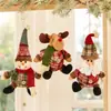 Enfeites de Árvore de Natal Boneca de Desenho Animado Floco de Neve Boneca Xadrez Enfeites para Pendurar na Árvore de Natal Presentes de Feriado para Crianças