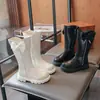 Botas de Cuero de Caña Media para Niñas de 6-12 Años Invierno con Forro de Terciopelo Cálido, Botas de Princesa con Lazo y Perlas, Suela Suave Antideslizante, Botas Martin
