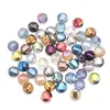 Pingente de Lingote de Azulejo com Furo Médio Galvanizado Colorido 8mm Contas de Vidro Acessórios para Joias DIY Pulseira Brincos Acessórios para Colar