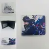 Periférico de Anime I Actualicé la Cartera Corta Solo Monstruo No. Billetera Monedero Plegable a la Mitad de Cuero PU con Estampado de 8 Colores