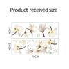 Nuevo FX7542 Adhesivo decorativo de pared autoadhesivo con diseño de flor de magnolia blanca cálida para sala de estar, dormitorio y entrada.
