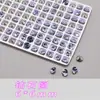 Rhinestones Mixtos K9 de Dorso Plano Multifacetados de Dorso Puntiagudo, Lote Completo de Rhinestones de Cristal Morado Brillante de Vidrio para Arte de Uñas de Dorso Puntiagudo, Decoraciones de Rhinestones DIY de Forma Irregular