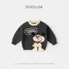 Suéter Infantil Dudu para Otoño e Invierno, Top de Punto de Dibujos Animados para Bebés, Ropa de Invierno para Niños y Niñas, Jersey de Punto Rayado