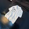 Camiseta tipo polo de punto de manga corta con cuello de gaviota estilo americano de colores para hombres y mujeres, diseño de verano con un toque de alta gama