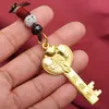 Llavero Zodiaco bóveda abierta año de nacimiento colgante llave dorada remolque para bolso de hombre y mujer adornos para llavero transfronterizo