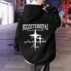 Moletom masculino estilo high street americano para outono e inverno de 2026, nova marca da moda, moletom com capuz casual solto para homens