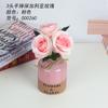 Flores Artificiais Pequenas Frescas Para Escritório Colocadas Rosas Flores Para Segurar pela Noiva 3 Cabeças Segurando Rosas Búlgaras