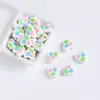 Corazón de Melocotón Aceite Goteante Gato de Dibujos Animados Cerdo Cuentas de Cerámica Hecho a Mano DIY Pulsera Collar Material para Ensartar Accesorios de Joyería