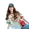 Camiseta de manga corta de algodón puro con bloques de color estilo ins para mujer, versión coreana con estampado de corazón, juvenil y holgada, top estiloso para figuras petite