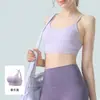 Sutiã Esportivo Pilates Vazado para Mulheres, Sutiã de Corrida Fitness Push-Up, Top de Yoga Sexy em Renda