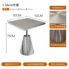 Mesa de Centro Estilo Industrial, Mesa de Comedor de Moda, Mesa de Centro para Balcón de Acero Inoxidable, Mesa Redonda Creativa, Silla Plegable Acrílica para Cafetería de Té con Leche
