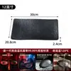 Plato Negro de Melamina Estilo Japonés para Carne de Res Cortada Fresca, Plato Rectangular para Barbacoa Buffet, Plato de Presentación, Plato de Comida