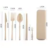 Amazon Paja de Trigo Hogar Tazón para Sopa Taza de Agua Vajilla Exterior Portátil Plato Tazón Set de Cubiertos Directo de Fábrica