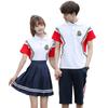 Uniforme escolar, traje para estudiantes de secundaria, juegos de verano, ropa de clase, camiseta de manga corta, estilo universitario, pantalones coreanos.