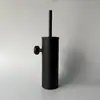 Suporte Cilíndrico para Escova de Banheiro Montado na Parede ou de Chão em Aço Inoxidável Sus304, Tubo Longo à Prova de Odores com Tampa, Copo Redondo para Escova de Banheiro