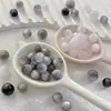 [Ojo de Gato de Resina] Cuentas Redondas Agujero Recto Cuentas Brillantes Pulsera DIY Cadena de Teléfono Móvil Material para Joyería Accesorios de Cuentas