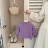 Sudadera con capucha a rayas para bebé, ropa de otoño para niños, sudadera ligera casual de punto, top versátil estilo coreano para bebé, prenda base