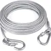 Correa de Perro Galvanizada Extensible Correa para Perro Pequeño, Mediano y Grande Mascota Cable de Acero Cadena Engrosada Correa para Perro Anti-Mordidas