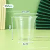 Copo de chá de leite copo de café descartável 500ml embalagem plástica para bebidas pet com tampa copo de bebida gelada Starbucks lote