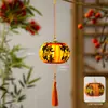2026 Novo Festival do Meio Outono Ornamento Pendente de Lanterna de Caqui Lanterna de Flor Luminosa Portátil para Crianças Decorações de Arranjo de Atmosfera de Planta Verde
