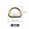 Accesorios para bolso gancho hebilla metálica gancho hebilla japonesa hebilla de bolso hebilla de ajuste para equipo de mochila cadena de bolso hebilla colgante Hebilla D