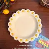 Conjunto de tigela e prato foscos pintados à mão estilo Ins, pratos de cerâmica de alto valor, tigelas para uso doméstico, tigelas de sopa, tigelas de ramen, pratos de jantar, louças