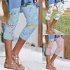 Pantalones Capri Ajustados de Pierna Estrecha con Estampado Digital Nuevo de Amazon para Verano Casual Europeo y Americano Leggings Ajustados Ropa para Mujer 2023