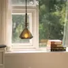 Lámpara de araña para mesita de noche de dormitorio, estilo vintage, diseño simple, adecuada para pasillos y entradas, lámpara de araña pequeña, retro, 6 lámparas nuevas de Zhongshan, madera, otros materiales no especificados