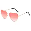 Superventas Transfronterizos Gafas de Sol Retro con Montura de Metal Corazón de Melocotón Gafas de Sol Oceánicas Gafas de Sol de Moda con Forma de Corazón para Mujer