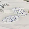 Estilo Europeo Lujo Ligero Moda Serie de Encaje de Hierba Tang Plato de Cena Occidental Exquisito Hueso de China Tazón para Fideos Vajilla Plato de Frutas para Uso Comercial y Doméstico