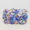 Nuevas Ventas Directas Transfronterizas desde Fabricantes: Bolsos de Noche Florales Coloridos de Gasa, Bolsos Qipao para Mujer de Color Champaña, Bolsos de Fiesta