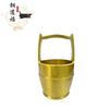 Cubo de latón de decoración dorada, cubo de latón para arroz, decoración de escritorio para hogar y oficina, venta al por mayor de fábrica