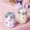 Botella de Agua Aislada Sanrio Imo, Taza con Popote Linda de Oficina para Niñas, Taza de Café de Viaje para Parejas