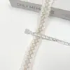 Borda de Renda Estilo Chanel Preta e Branca de 2,5cm para Acessórios de Vestuário, Vista de Casaco, Acabamento de Barra de Punho, Cortina e Acessórios Têxteis para Casa