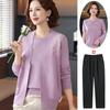 Chaqueta de Punto de Primavera para Mamá, Conjunto Elegante y Rejuvenecedor de Ropa para Mujeres de Mediana Edad y Mayores, Cárdigan Suéter de Primavera y Otoño