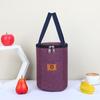 Lonchera Redonda con Bolsa Térmica, Bolso Tote para el Trabajo, Lonchera con Contenedor Redondo, Lonchera de Tela Oxford, Lonchera para Viajar al Trabajo
