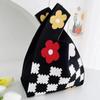 Ins Internet celebridade bolsa feminina malha lã balde saco japonês e coreano estilo all-match bolsa casual bolsa tote lancheira saco