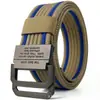 Cinturón de Lona para Hombre Hebilla Automática Casual Versátil Moda Cinturón Forrado Engrosado Nylon Traje de Trabajo Entrenamiento Militar Cinturón de Moda