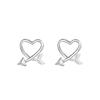 Pendientes de plata de ley sencillos y explosivos, de moda, con viento frío de OL, de 999 pies, pequeños pendientes de plata, joyería
