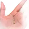 ~Cadena de clavícula ultrafina en forma de Y de oro rosa cepillado, gota de agua flotante con diamante brillante para mujer, accesorio de lujo ligero de alta gama, nicho de lujo ligero