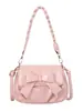 Bolso cruzado de diseño de nicho transfronterizo, bolso de axila de PU mate, bolso de hombro lindo con lazo plisado, bolso casual versátil